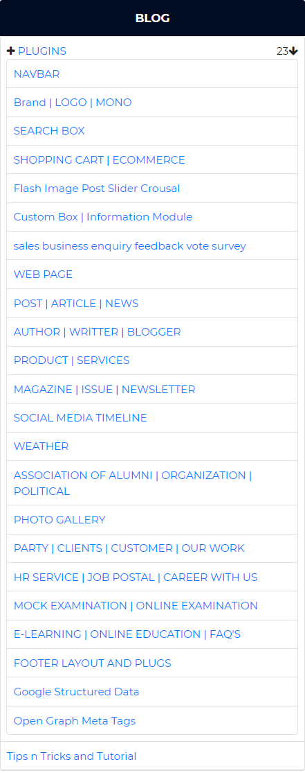 To show all category of Post with nested list as collapsible tree